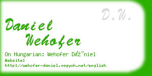 daniel wehofer business card